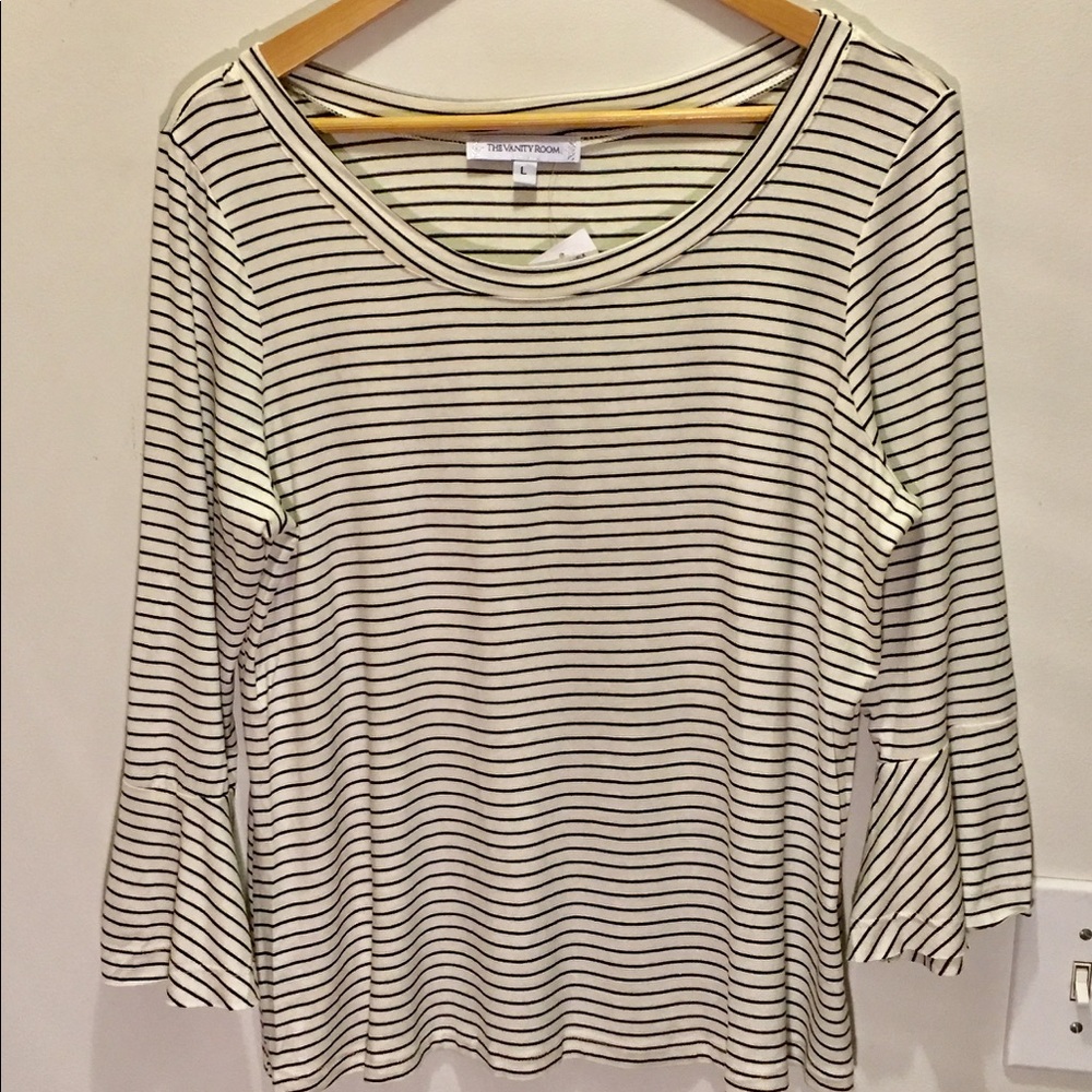 Vanity Room Ruffle Sleeved Tee - Picture 3 of 6